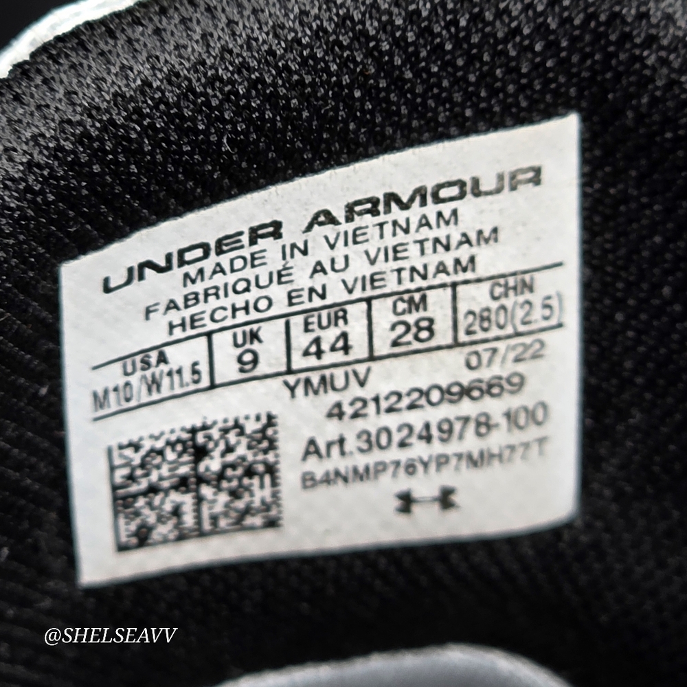 Under Armour Flow FUTR X 2 Basketball Shoes White Black 3024978-100 Sz 10M/W11.5 - Picture 10 of 10